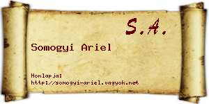 Somogyi Ariel névjegykártya